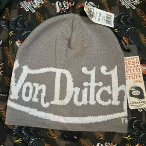 Von Dutch Charcoal Knit Beanie